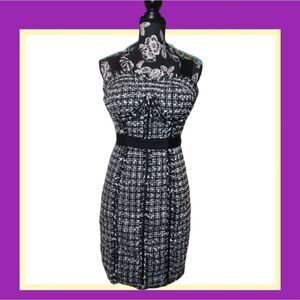 Guess Women's Dress Black & White Tweed Size 1 NWT